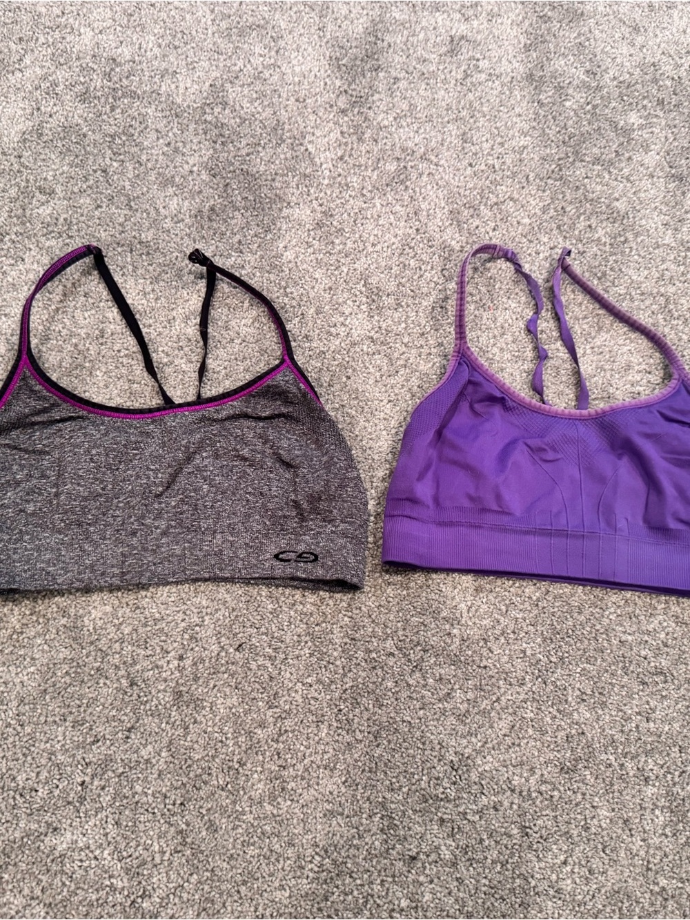 C9 by Champion Purple & Gray Seamless Sports Bralettes